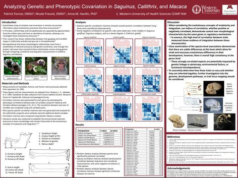 poster presented by Patrick Forcier and Nicole Freund at the 2024 COMP-NW Research Symposium
