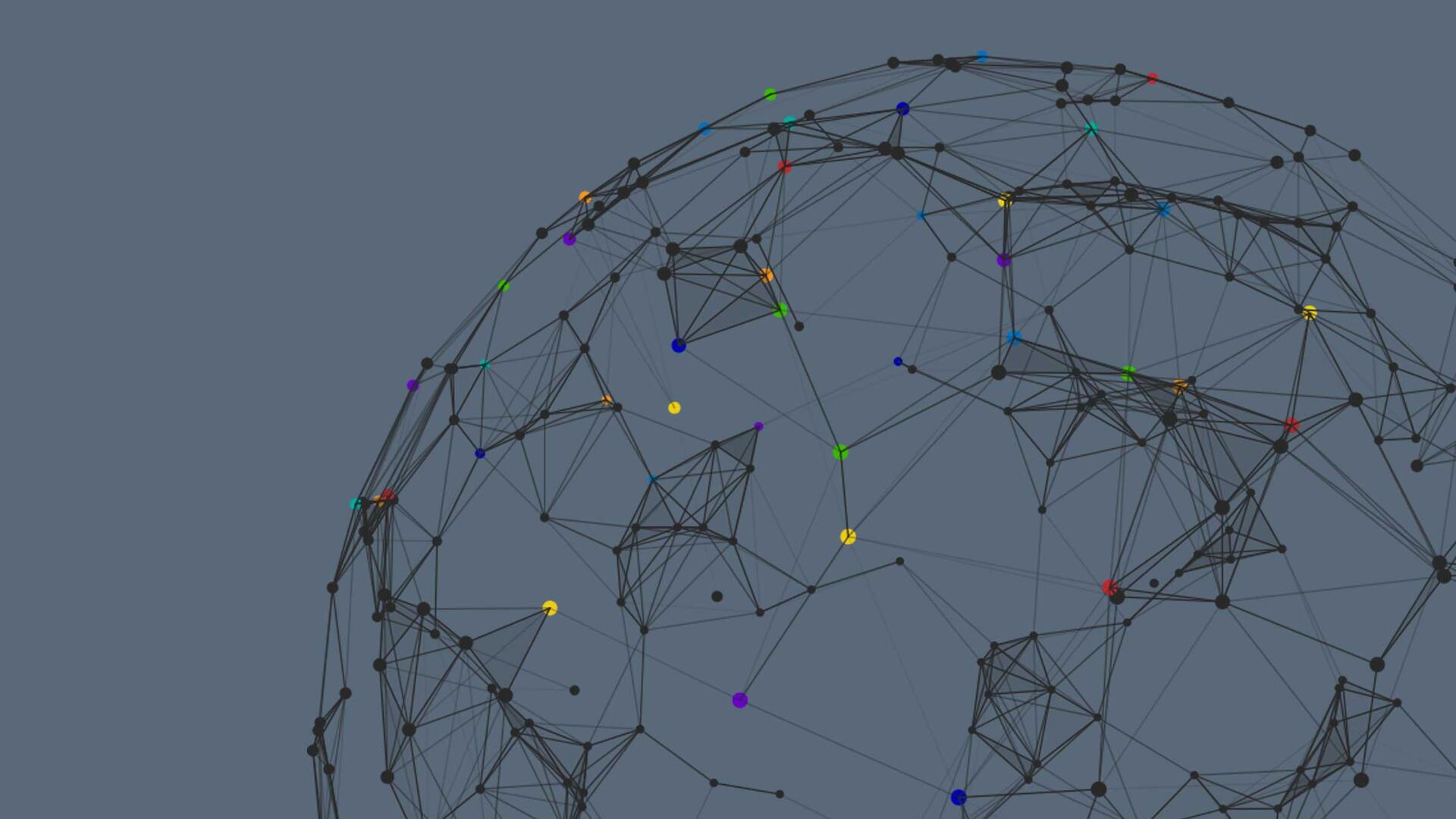 Illustration of connected nodes resembling a network
