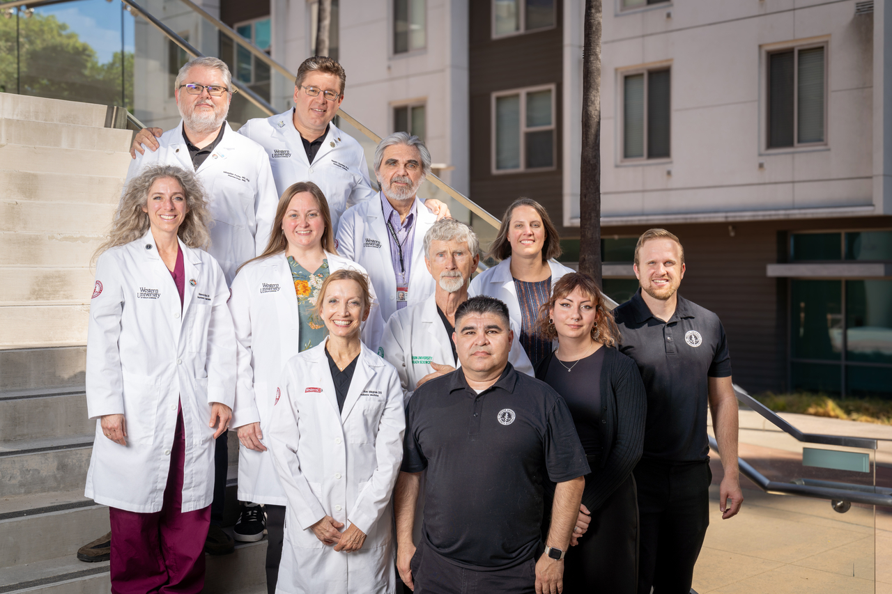 The OMM Research Faculty and Staff together on the WesternU Campus
